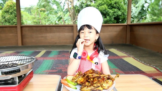 hasil ayam bakar yang dimasak ola